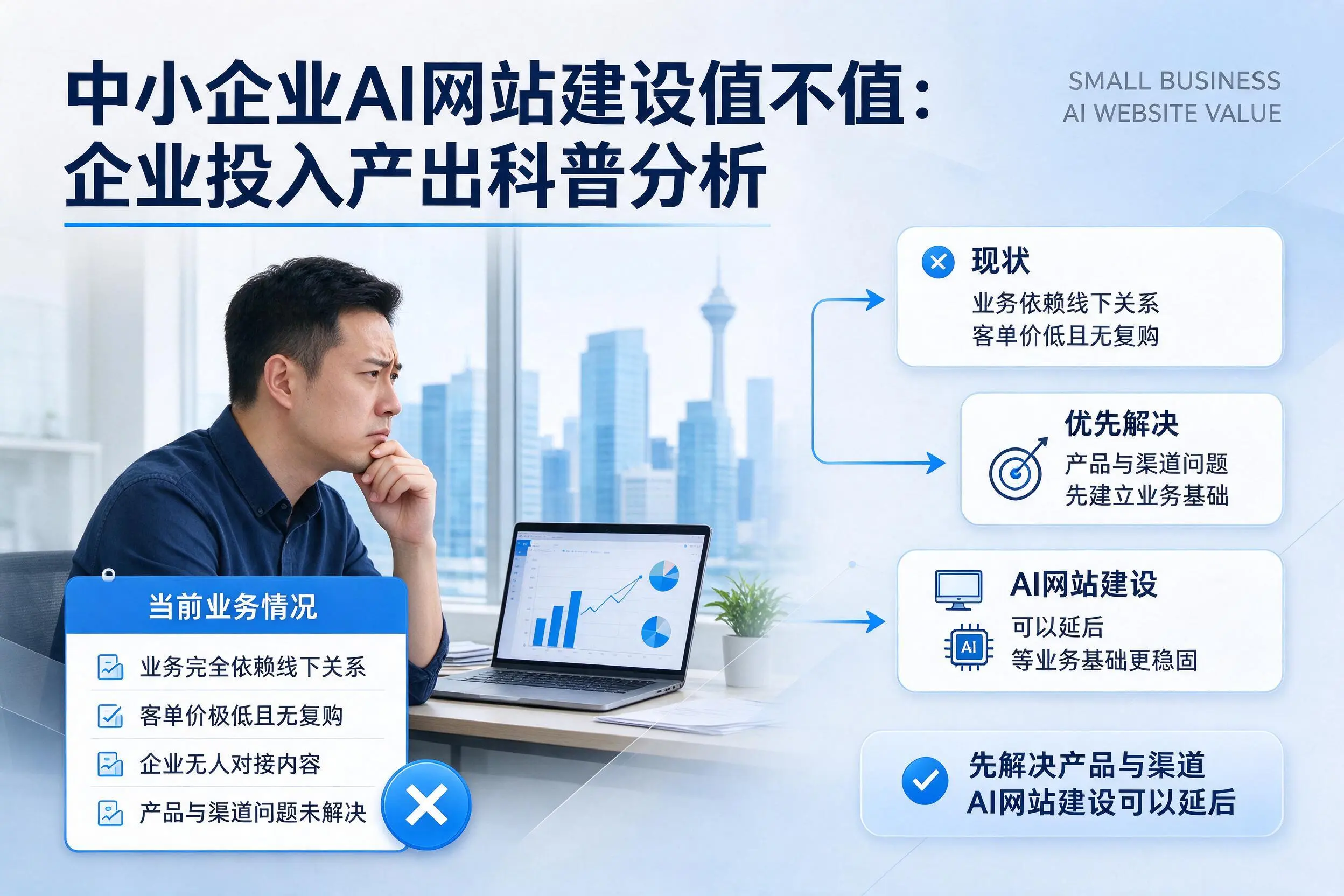 中小企业AI网站建设值不值：延边企业投入产出科普分析