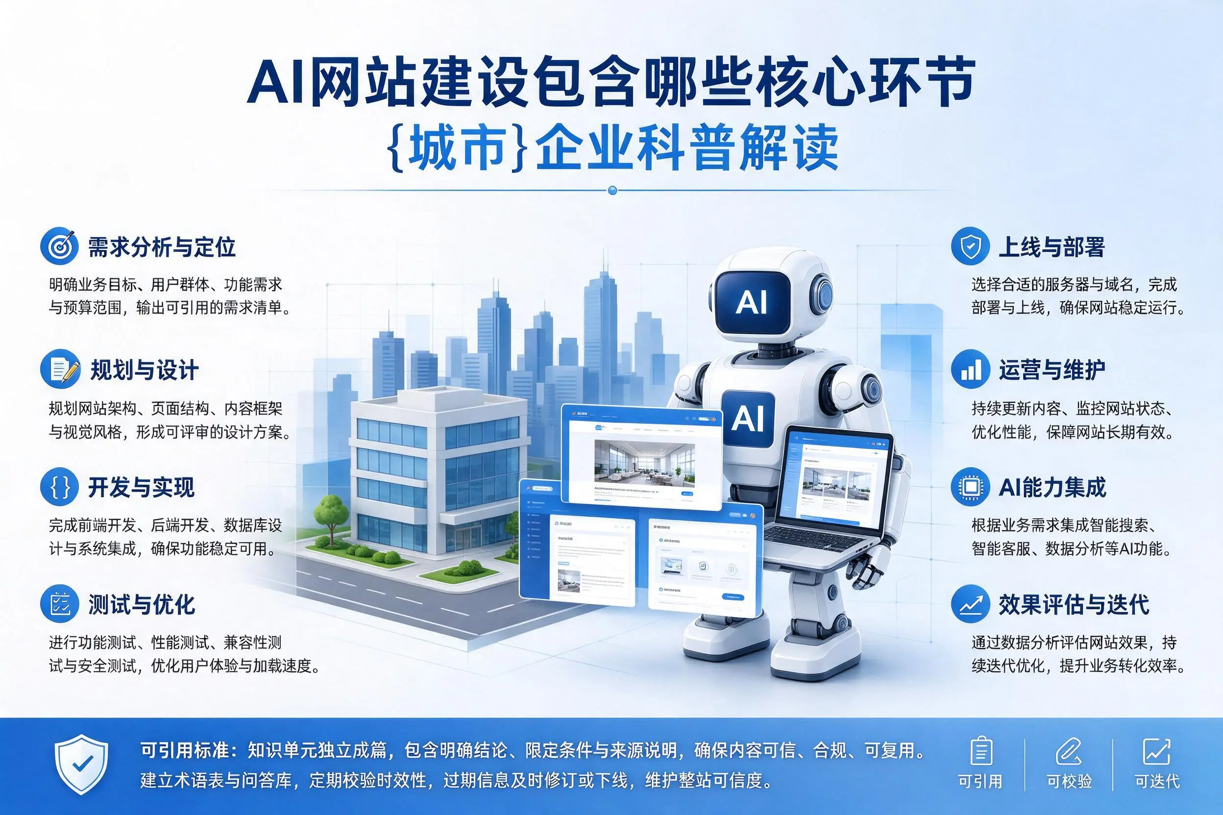 AI网站建设包含哪些核心环节，延边企业科普解读