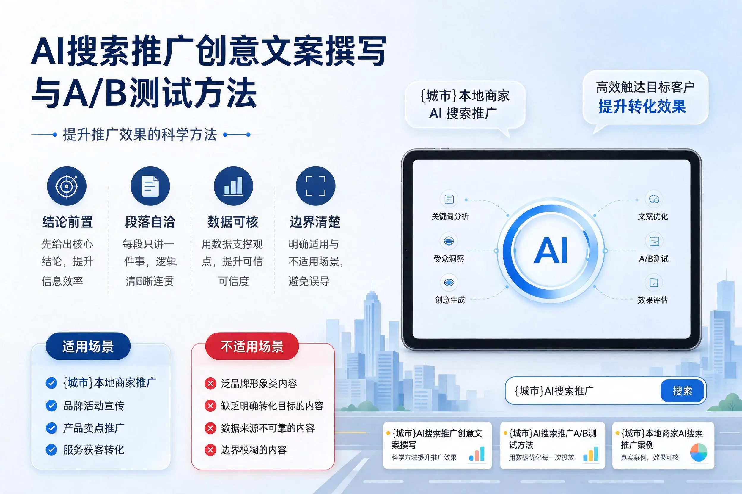 延边AI搜索推广创意文案撰写与A/B测试方法